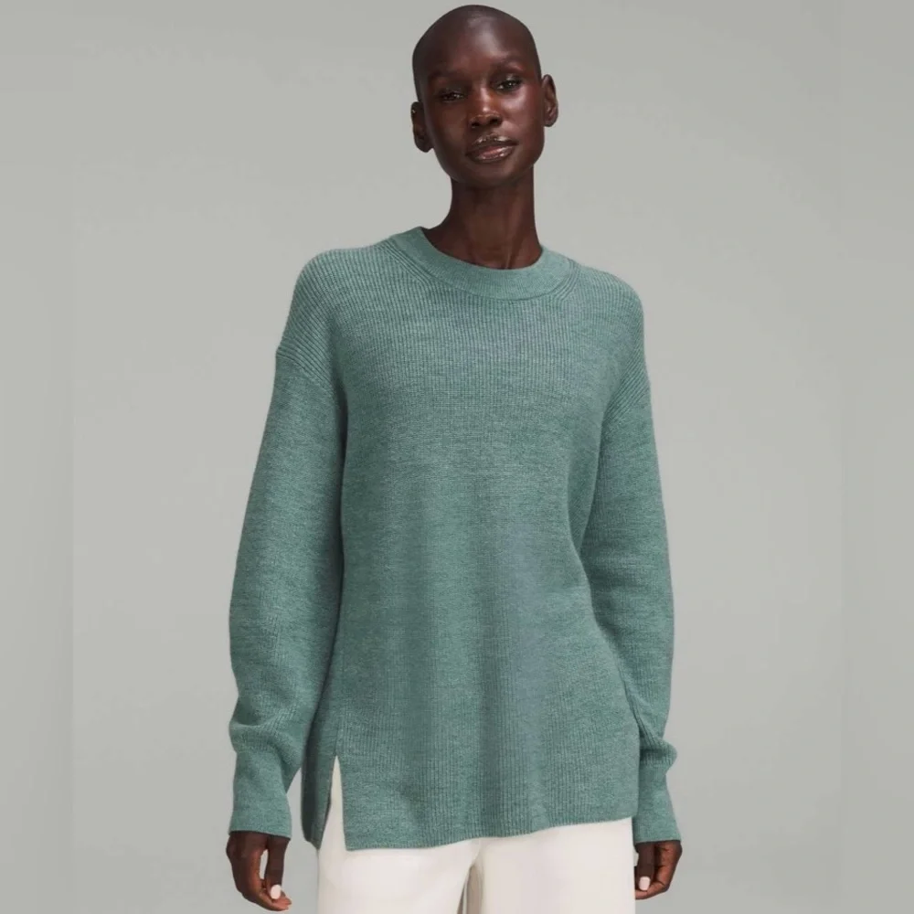 Lululemon Merino Wool-Blend Ribbed Crewneck Sweater - Picture 2 of 8